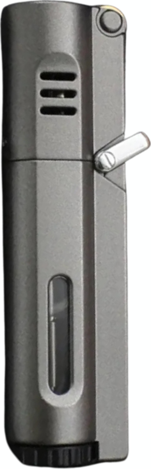 PremiumQuality Gunmetal 3 Torch Pürmüz Metal Puro Çakmağı