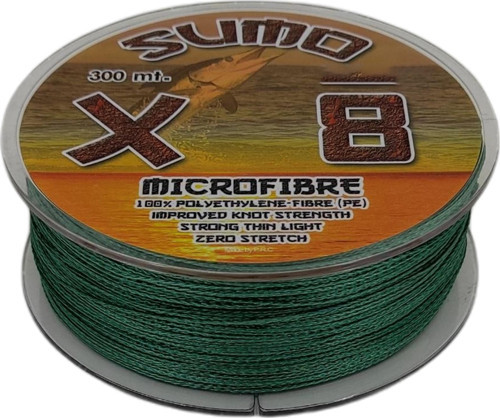 Sumo X8 İp Misina 300m Polietilen MicroFiber İp Misina Yeşil