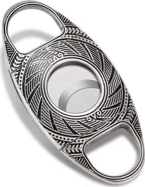 Gümüş Metal İşlemeli Puro Makası Kesici