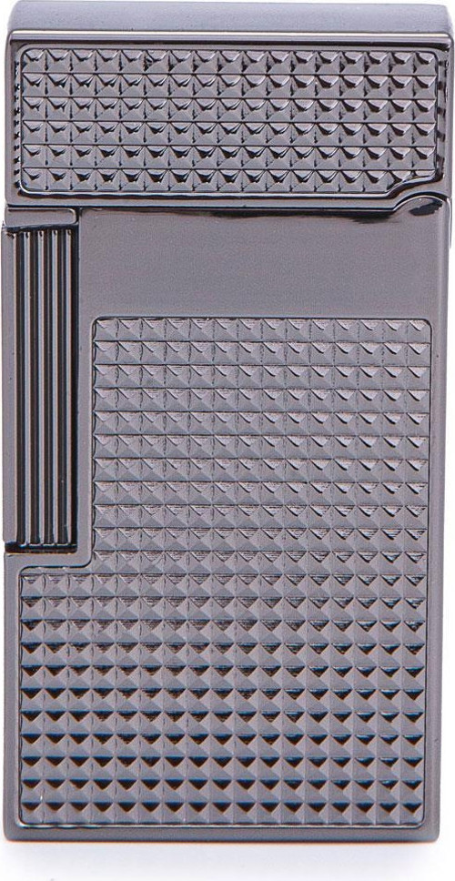 Gunmetal İşlemeli Perde Alev Metal Puro Çakmağı