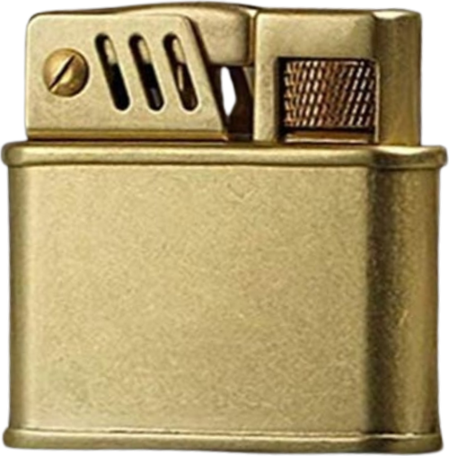 PremiumQuality Fırçalı Gold Metal Soft Flame Çakmak