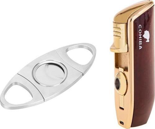 Bordo Üç Torch Pürmüz Çakmak Ve Metal Kesici Set