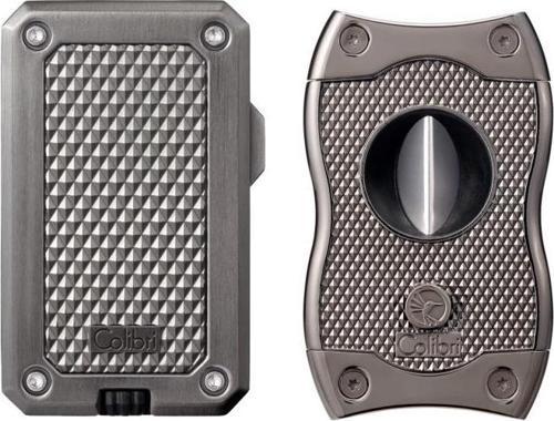 Rally Gunmetal Tek Torch Çakmak & Gunmetal SV-Cut Premium Puro Seti