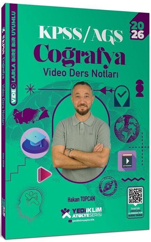 Yediiklim 2026 KPSS Coğrafya Atölye Video Ders Notları - Hakan Topcan Yediiklim Yayınları