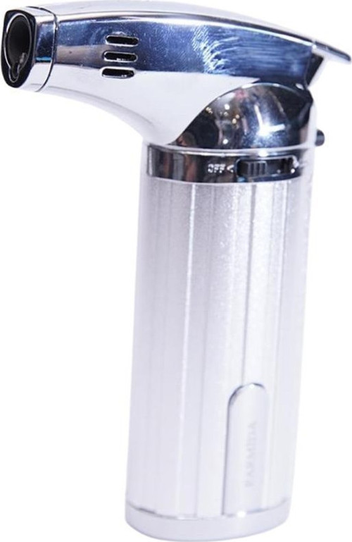 Tek Torch Pürmüz Gümüş Masa Tipi Puro Çakmağı