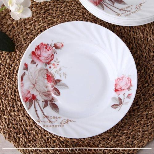 Opal Yemek Tabak Rose Desen 20.2 cm 6 Adet