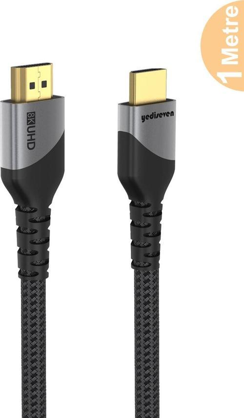 HDMI 2.1 Görüntü Aktarma Kablosu 240Hz Destekli PS5 Notebook 8K@60Hz UHD 48GBPS 1 Metre