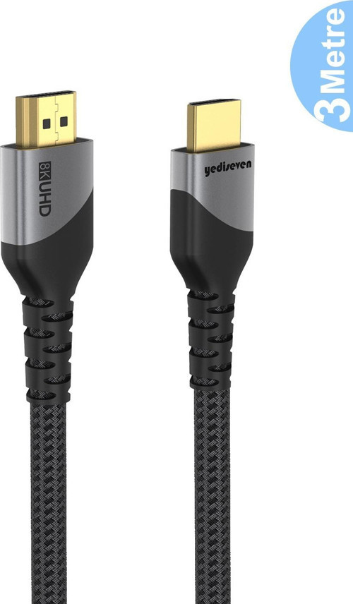 HDMI 2.1 Görüntü Aktarma Kablosu 240Hz Destekli PS5 Notebook 8K@60Hz UHD 48GBPS 3 Metre