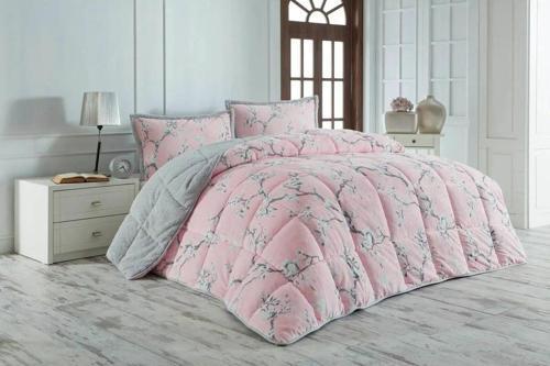 Comforter Çift Kişilik Yorgan Set Eylül Gri
