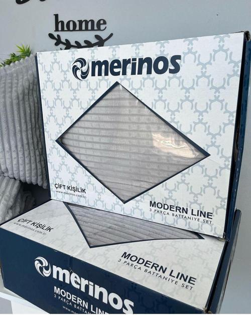 Modern Line 3 Parça Battaniye Set (Çift Kişilik)