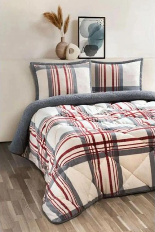 Comforter Çift Kişilik Yorgan Set Wera Kırmızı.