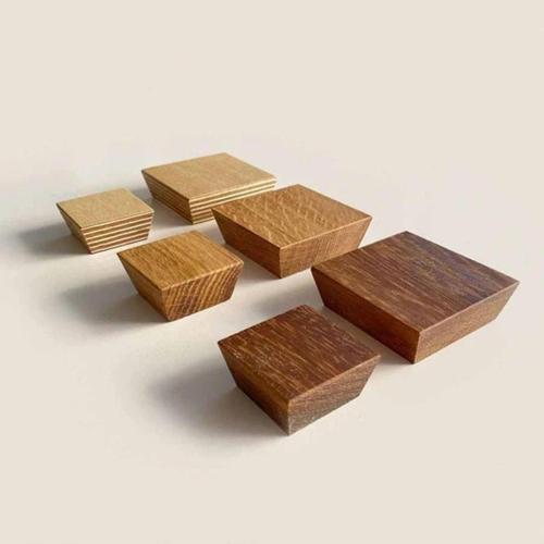 Iroko Kare Kulp - 4*4Cm - Çekmece Kulpu - Gardırop Kulpu - Ahşap Kulp - Mutfak Dolabı Kulpu