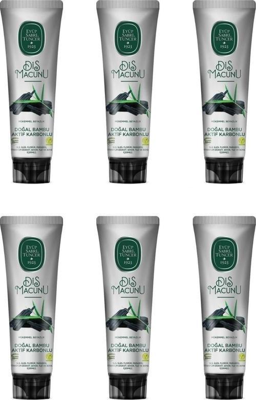 Doğal Bambu Aktif Karbonlu Diş Macunu 6 Adet 90ML