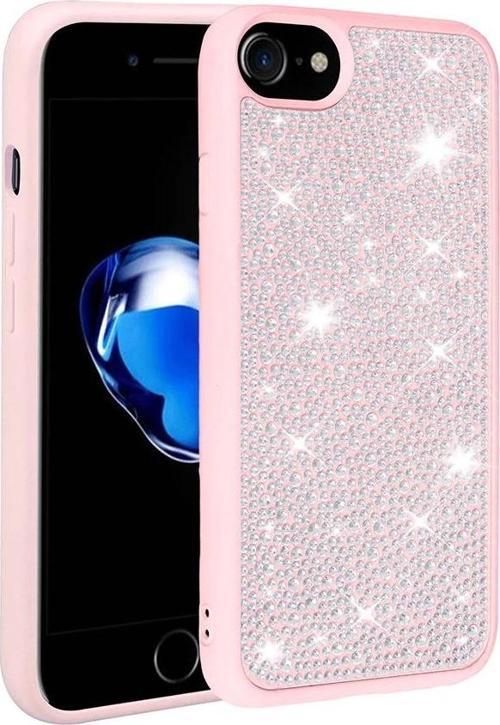Apple iPhone 7 Kılıf Parlak Taşlı Tasarım Zore Ston Kapak