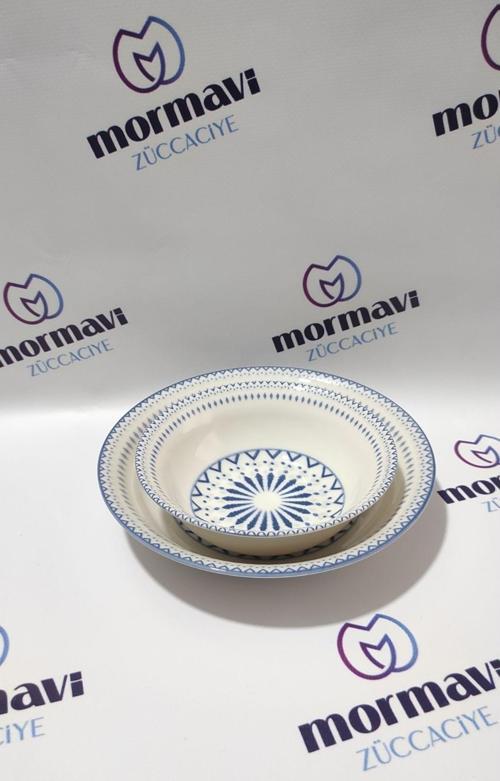 Porselen Dijital 12 Parça 6 Kişilik Tabak Seti (KASE&TABAK)