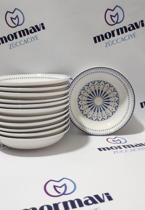 Güral Porselen Dijital 12 Adet 13 Cm ( Küçük) Çerezlik Kahvaltılık Tabak