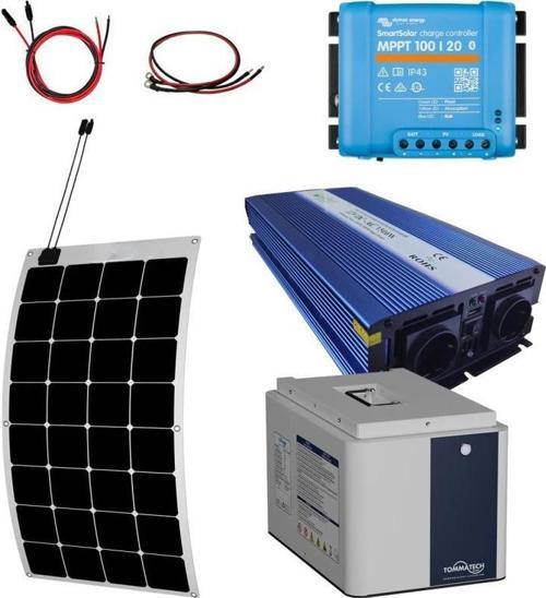 1020W Marin Solar Paketi 170W Esnek Panel 1500W UPS İnverter 1.3KW Lityum Batarya