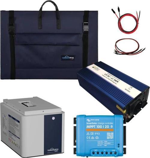 200W Marin Solar Paketi 200W Taşınabilir Panel 500W UPS İnverter 1.3KW Lityum Batarya