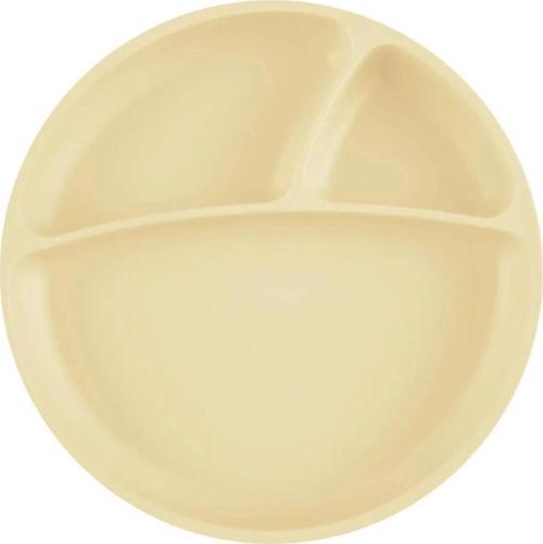 Nessiworld   Porsiyon Vakum Tabanlı Silikon Tabak Mellow Yellow