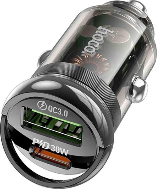 Hoco Z53A PD 30W Type-C ve USB Çıkışlı Araç Şarjı