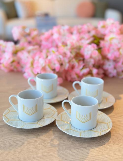 Tamina Desen6 8 Parça 4 Kişilik Kahve Fincanı 90cc