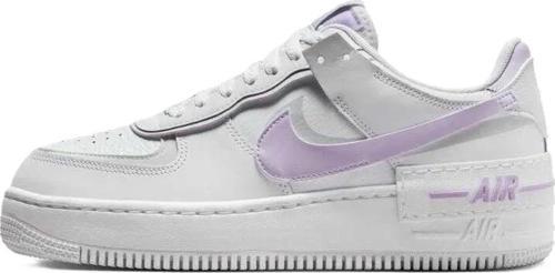 Air Force 1 Shadow Sneaker Unisex Hakiki Deri Günlük Spor Ayakkabı Beyaz Lila