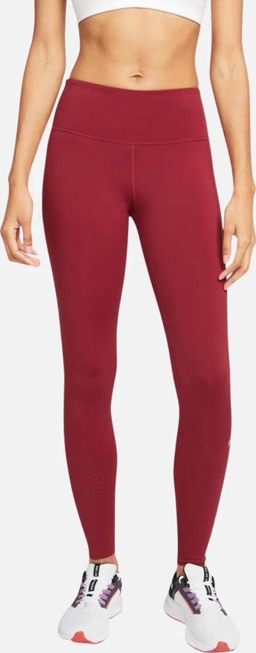Running Fast Dri Fit Leggings Roze Epic Lux Buhar Bariyer Cepli Şekillendirici Toparlayıcı Spor Tayt Bordo
