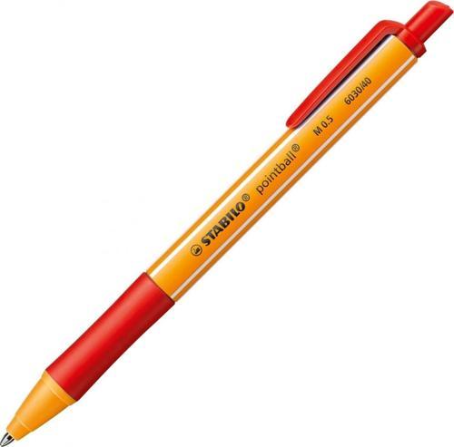 Ponitball 0.5mm Basmalı Tükenmez Kalem Kırmızı 6030/40