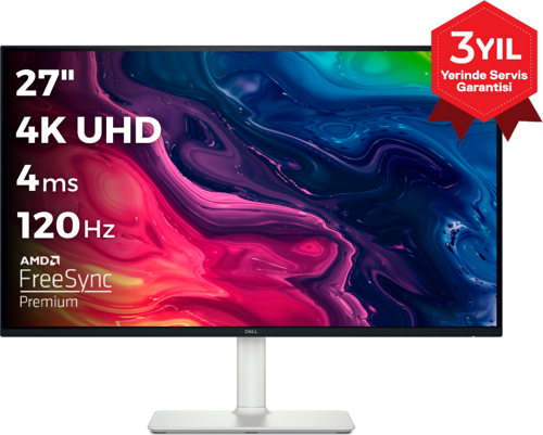 S2725QS 27 3840x2160 4K UHD 120Hz 4ms HDMI DP FreeSync Premium IPS Monitör