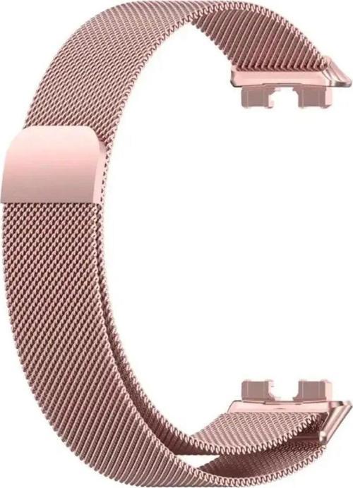 Huawei Band 9 Uyumlu Hasır Metal Mıknatıslı Kordon