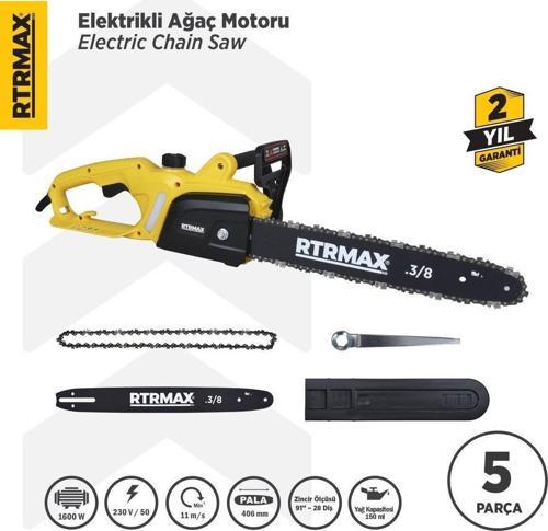 Rtm9030 Elektrikli Ağaç Kesme Motoru 1600 W 40 Cm Pala