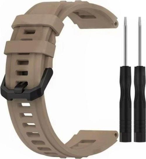 Amazfit T- Rex Ultra Uyumlu Tokalı Silikon Kordon Kayış+Ikili Tornavida