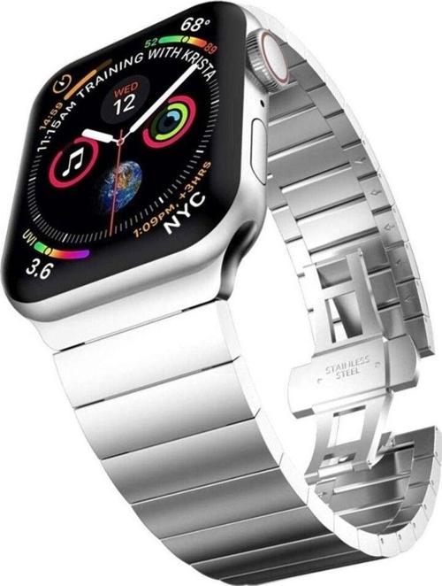Apple Watch 38 - 40 - 41Mm İle Uyumlu Metal Baklava Kordon
