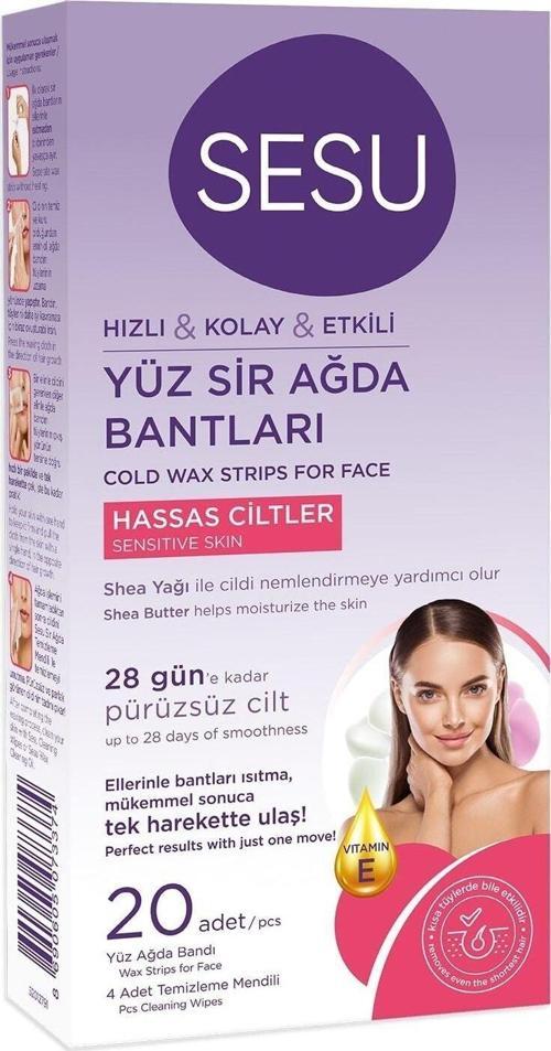 Süper Yüz Sir Ağda Bandı Hassas Ciltler 20'li