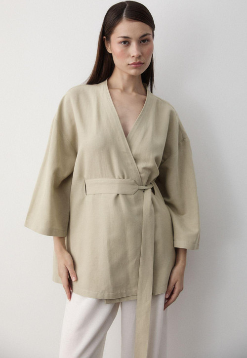 Mint Iç Kemerli Kimono - 5383