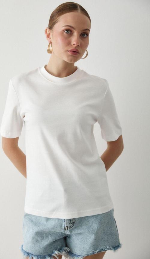 Beyaz Basic Tshirt - 1075