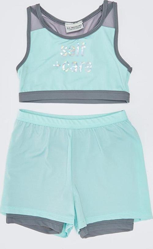 Şort ve taytlı kız çocuk bikini takım