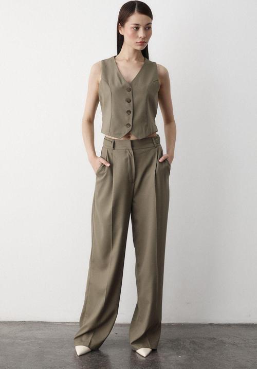 Haki Linda Yelek Pantolono Takım - 8479