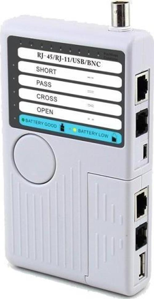 4 İN 1 AĞ KABLO TEST CİHAZI RJ45/RJ11/USB/BNC LAN KABLO CAT5 CAT6 TEL TEST CİHAZI