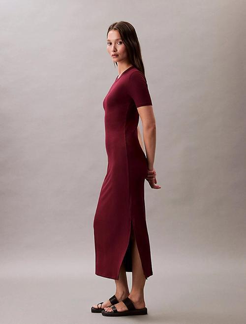 A - MODAL RIB SS DRESS Kadın Kırmızı Elbise LV044C902G-VLP
