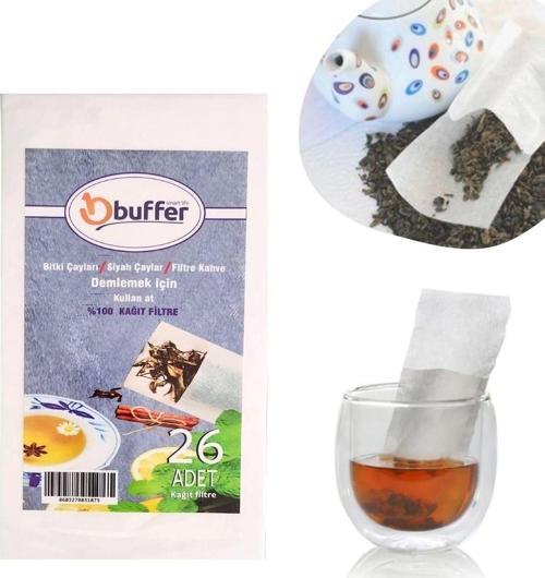 26 Adet Pratik Kullan At Çay,Bitki Çayı,Filtre Kahve Demleme Poşeti Süzgeci