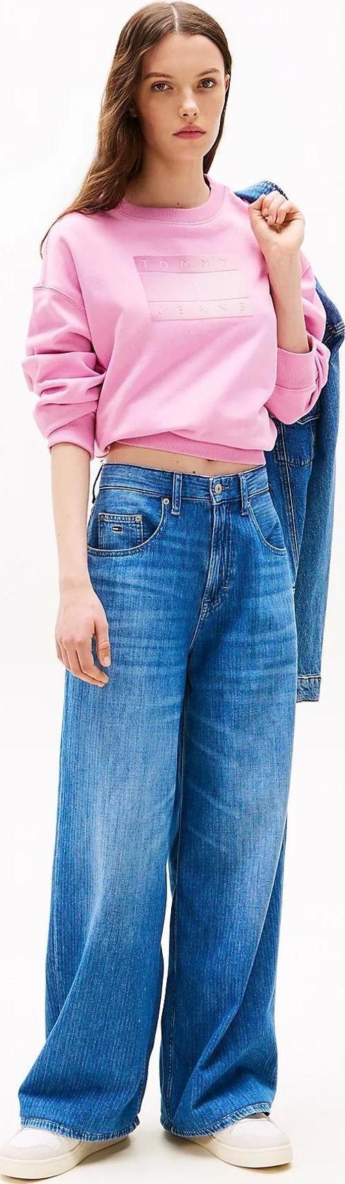 TJW RLX GRADIENT FLAG CREW Kadın Pembe Kazak DW0DW21396U06