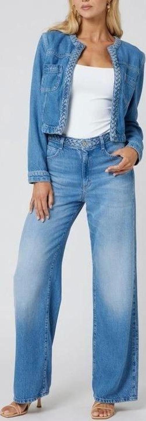 WIDE LEG BRAIDED Kadın Mavi Jeans W5GA1XD5B94-F0RM