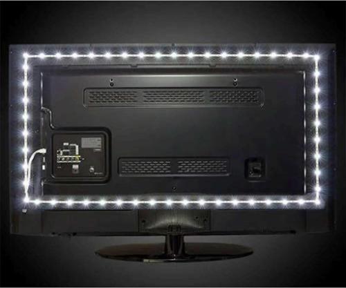 4X50Cm Beyaz Tv Arkası Led Aydınlatma Usb Şerit Led Işık