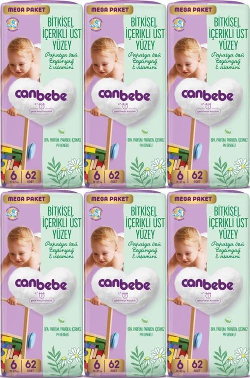 Bebek Bezi Beden:6 (15-27Kg) Exstra Large 372 Adet Mega Ekstra Fırsat Pk