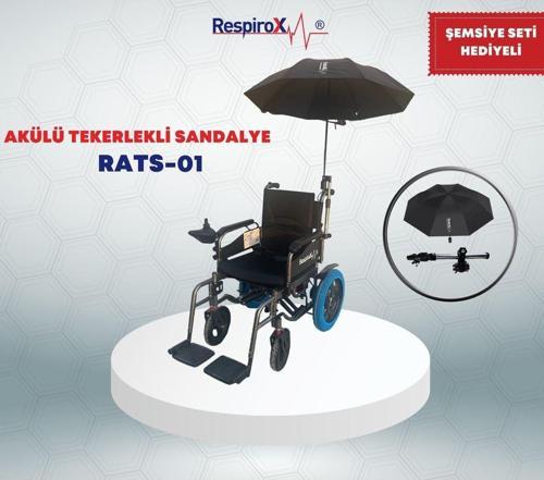 Rats-01 Akülü Tekerlekli Sandalye - Şemsiye Seti Hediyeli