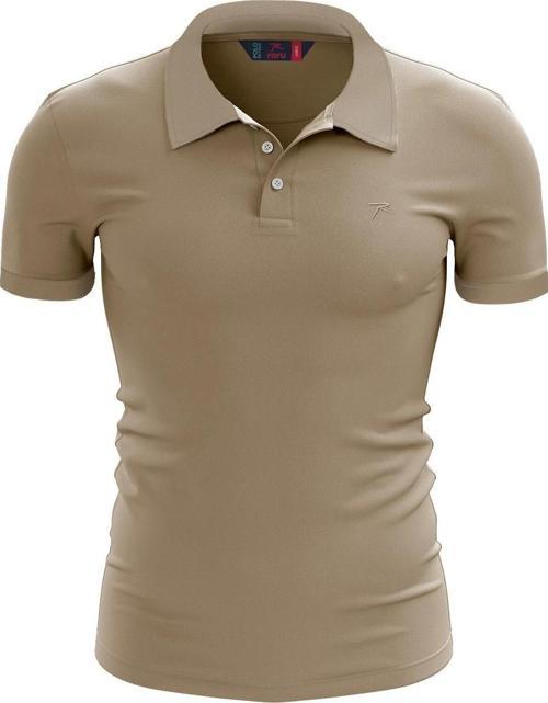 %100 Pamuk Polo T-Shirt IMPERO BEJ