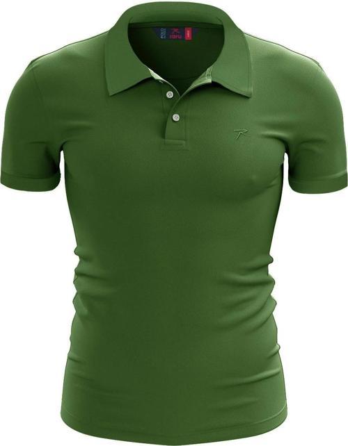 %100 Pamuk Polo T-Shirt IMPERO YEŞİL