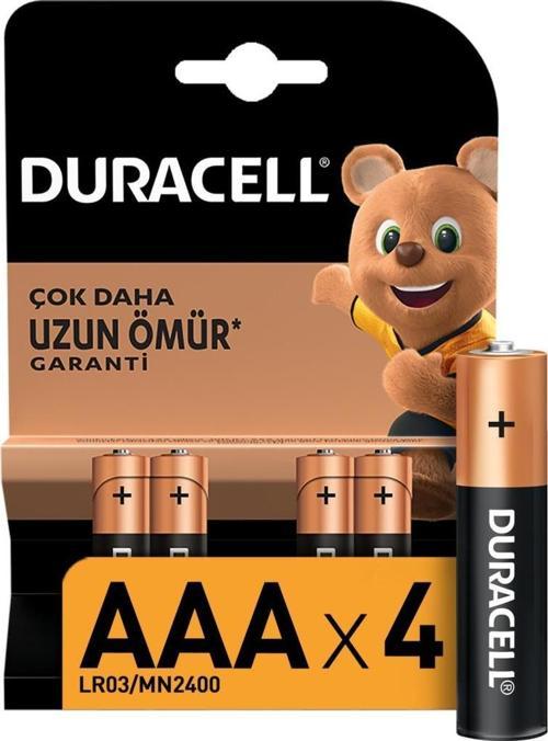 Duracell 4'Lü AAA İnce Kalem Pil