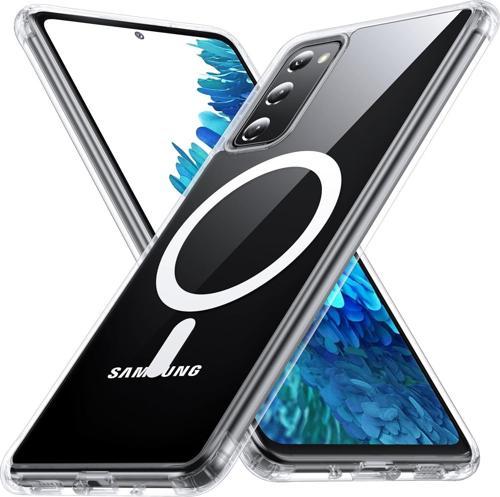 Samsung Galaxy S20 FE Uyumlu Köşe Korumalı Darbe Emici Sert Sararmaz Şeffaf Magsafe Kılıf